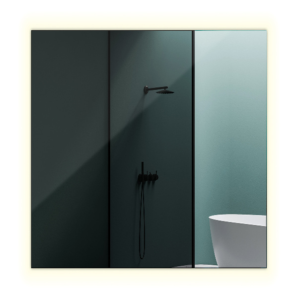 Specchio bagno rettangolare con luce 50x50 cm