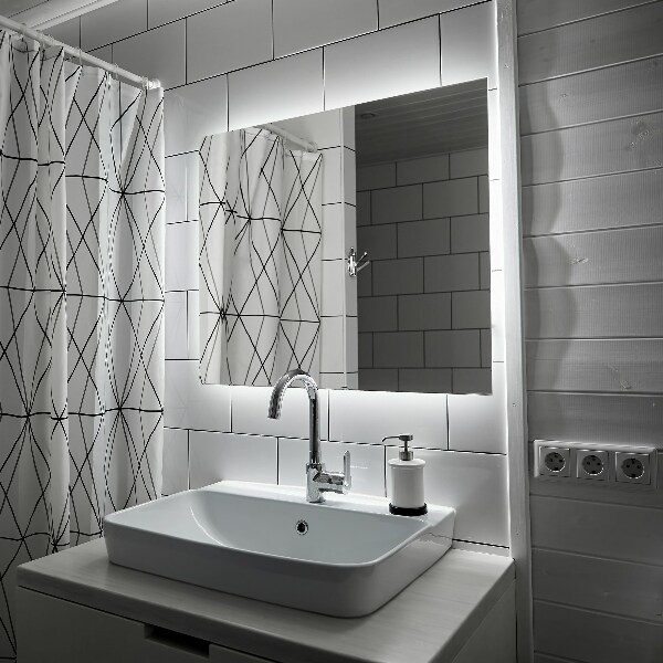 Specchiera bagno rettangolare led 60x40 cm