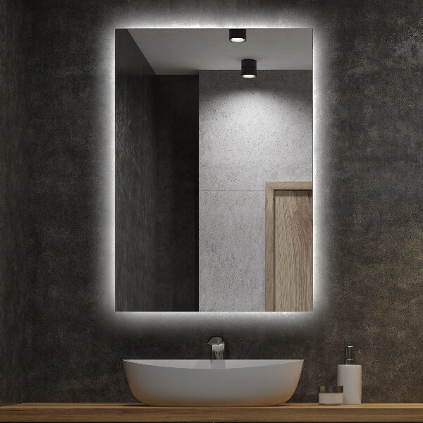Specchiera bagno rettangolare led 60x40 cm