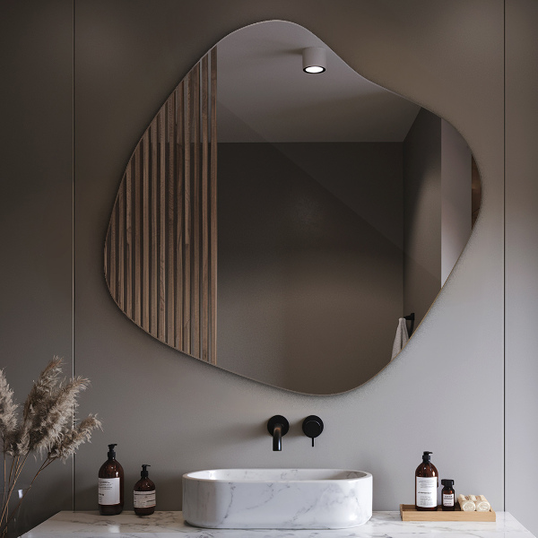 Specchio irregolare macchia originale 68x67 cm