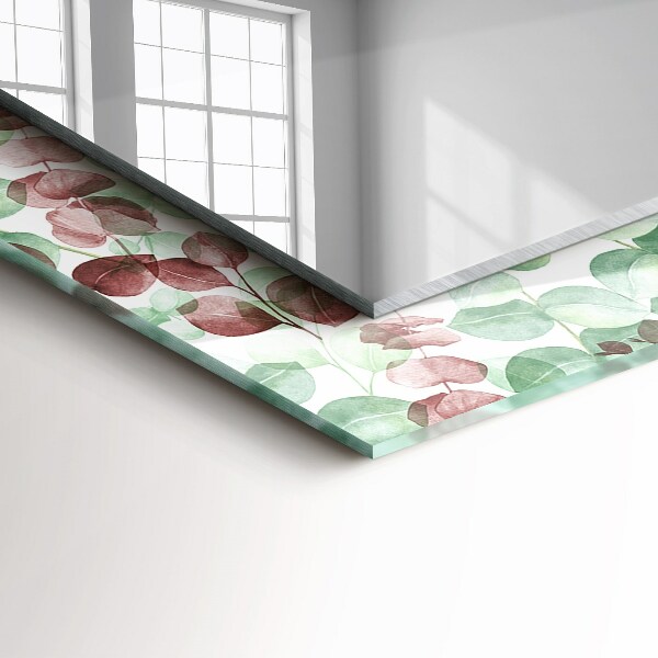 Specchio stampato Foglie acquerellate