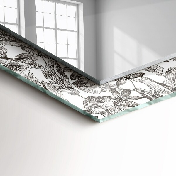 Specchio decoro Foglie e fiori