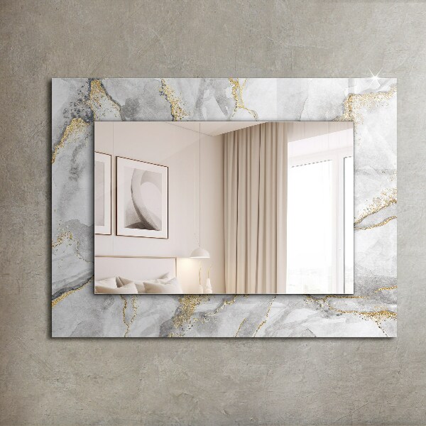 Specchio con cornice stampata Marmo con venature