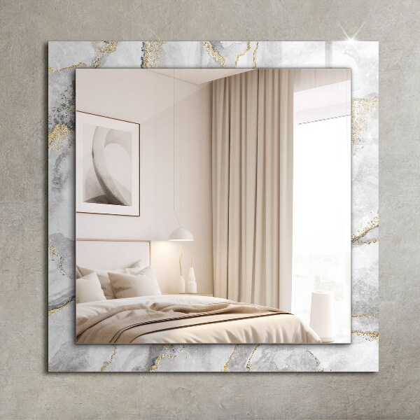 Specchio con cornice stampata Marmo con venature