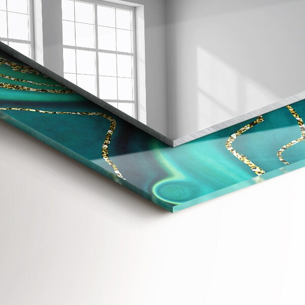 Specchio stampato Texture verde astratta