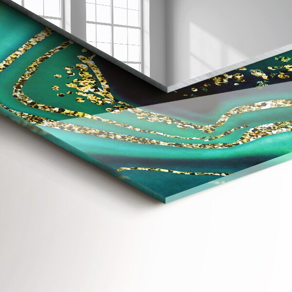 Specchio stampato Texture verde astratta