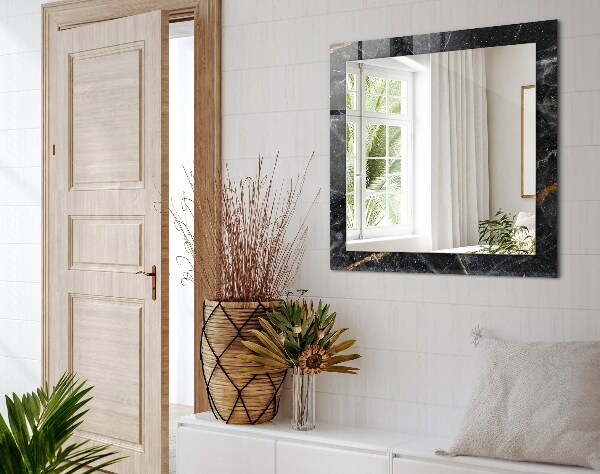 Specchio decoro Venature di marmo nero