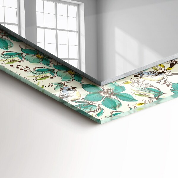 Specchio decoro Uccelli e fiori