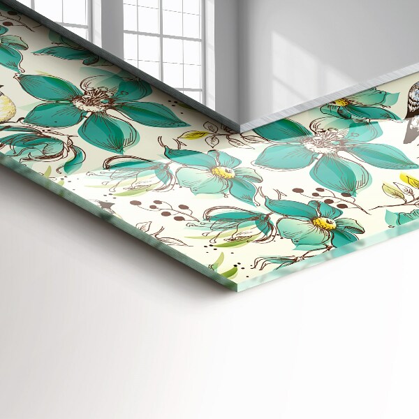 Specchio decoro Uccelli e fiori