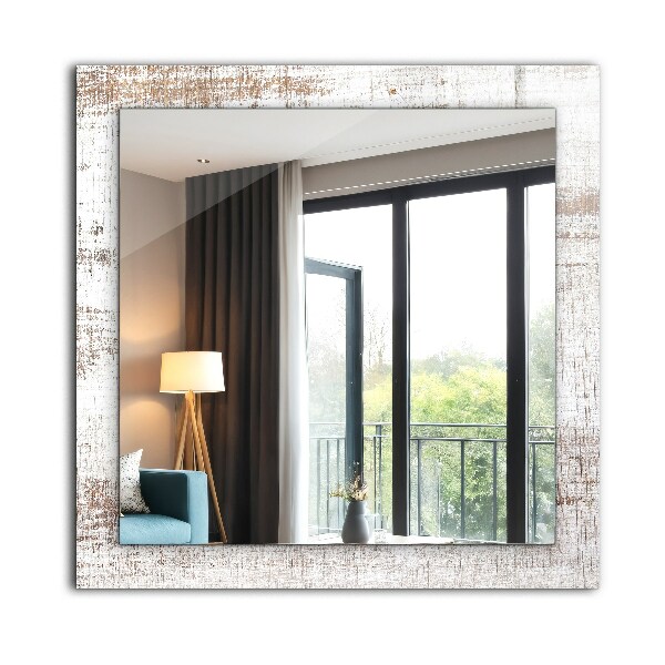 Specchio con cornice stampata Legno vecchio