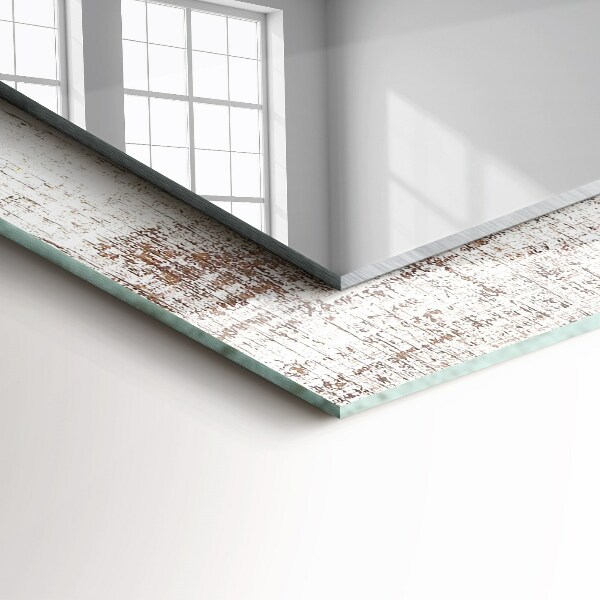 Specchio con cornice stampata Legno vecchio