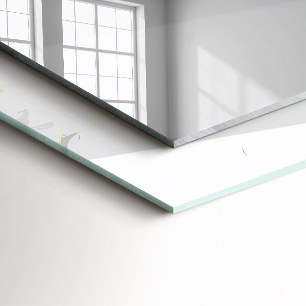 Specchio decoro Motivo di marmo bianco