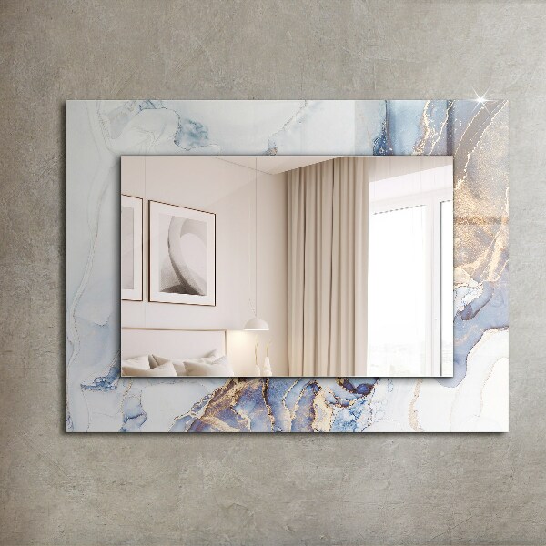Specchio con cornice stampata Arte astratta in marmo