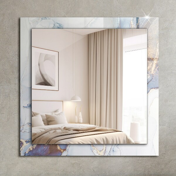 Specchio con cornice stampata Arte astratta in marmo
