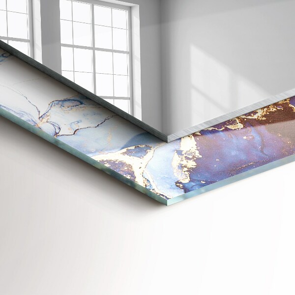 Specchio con cornice stampata Arte astratta in marmo