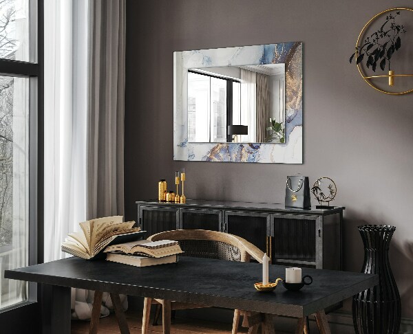 Specchio con cornice stampata Arte astratta in marmo