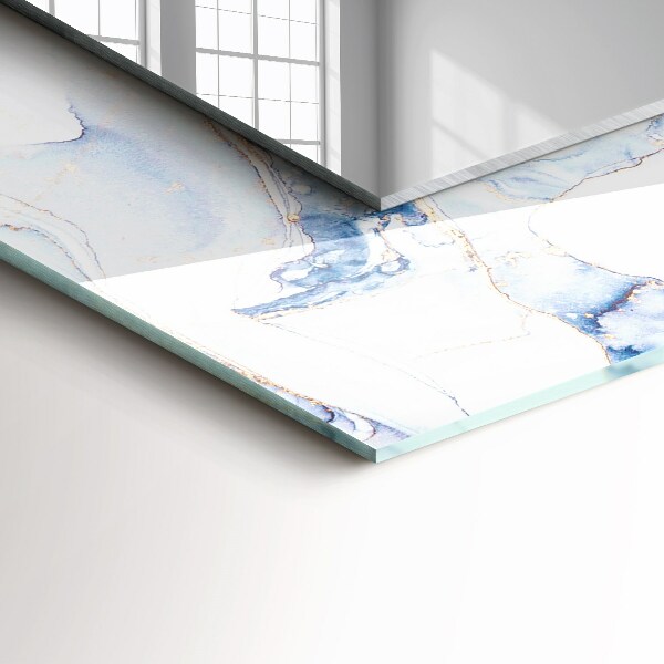 Specchio con cornice stampata Arte astratta in marmo