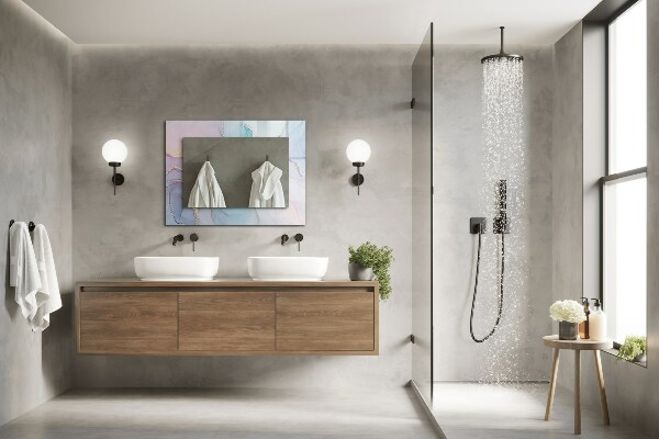 Specchio con cornice stampata Acquerello astratto