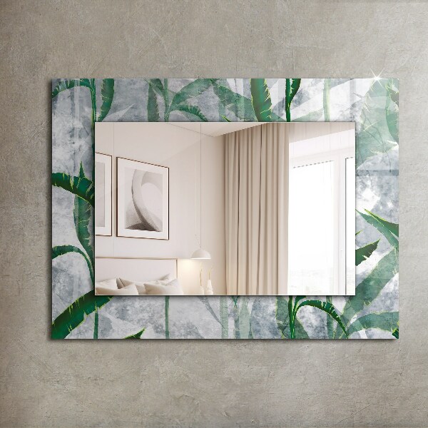 Specchio decoro Piante con foglie verdi