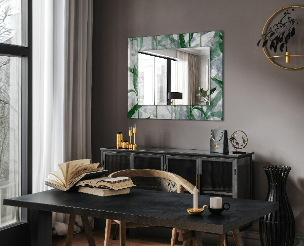 Specchio decoro Piante con foglie verdi