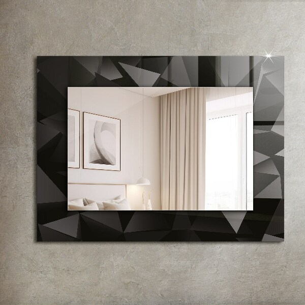 Specchio decoro Forme geometriche nere