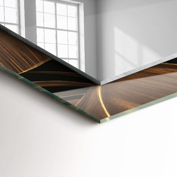 Specchio con cornice stampata Foglie tropicali