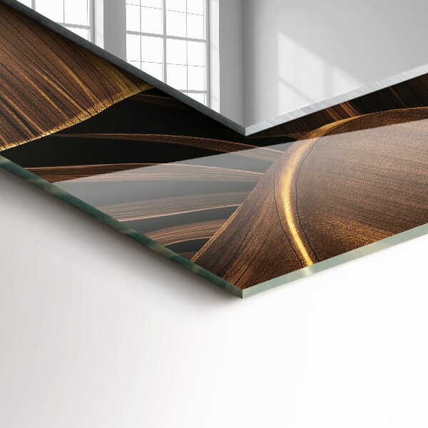 Specchio con cornice stampata Foglie tropicali