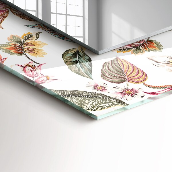 Specchio stampato Fiori e foglie