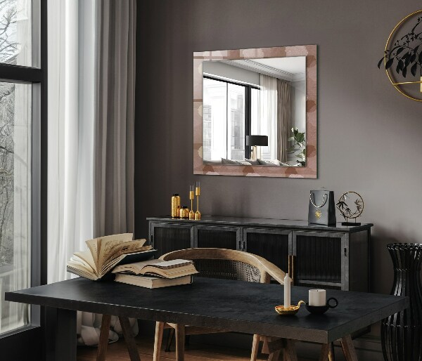 Specchio con cornice stampata Fiori di peonia