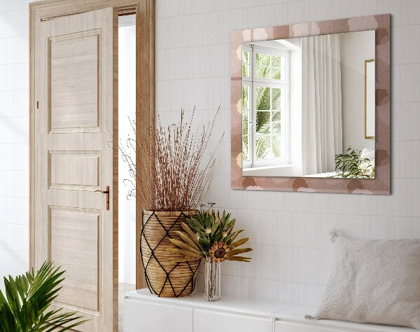 Specchio con cornice stampata Fiori di peonia