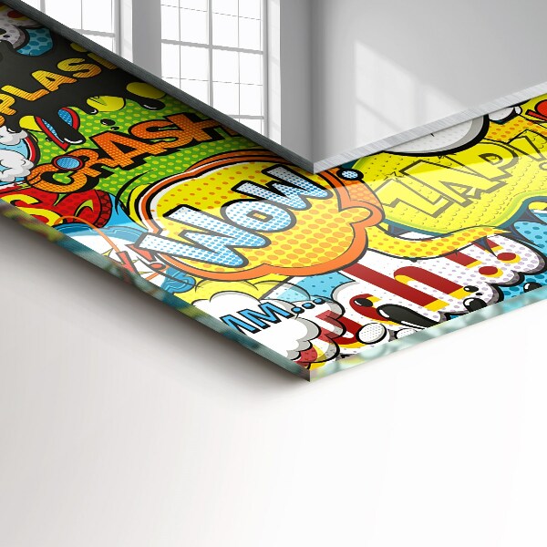 Specchio con cornice stampata Palloncini colorati dei cartoni animati