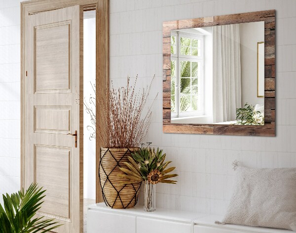 Specchio decoro Parete rivestita in legno