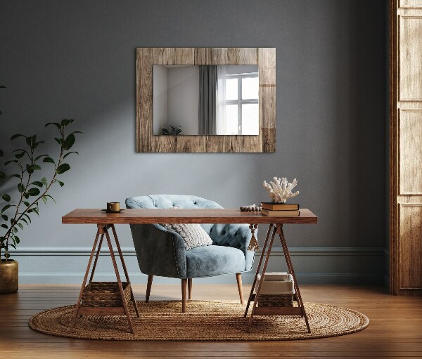 Specchio decoro Pavimento a listoni di legno