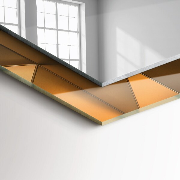 Specchio stampato Motivi geometrici dorati