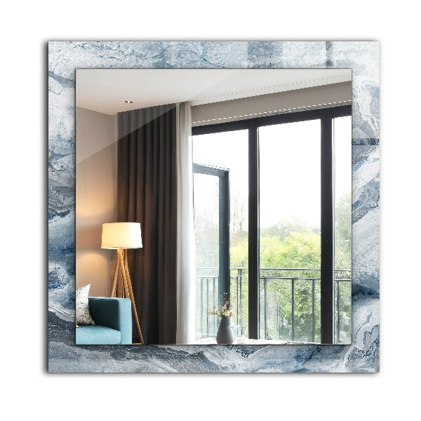 Specchio con cornice stampata Marmo in sfumature