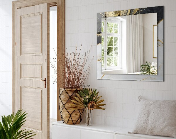 Specchio stampato Arte astratta in oro