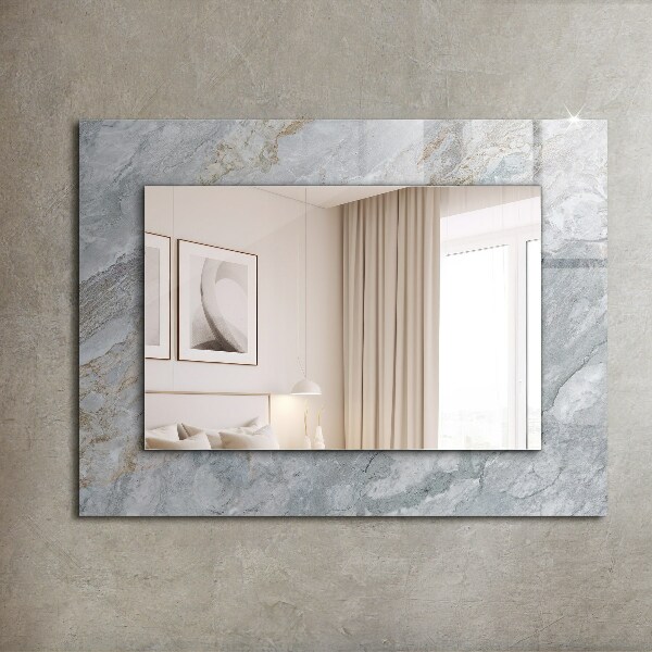 Specchio con cornice stampata Marmo grigio venato