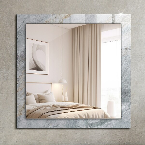Specchio con cornice stampata Marmo grigio venato
