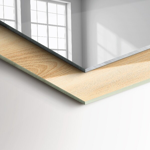 Specchio stampato Tavola di legno