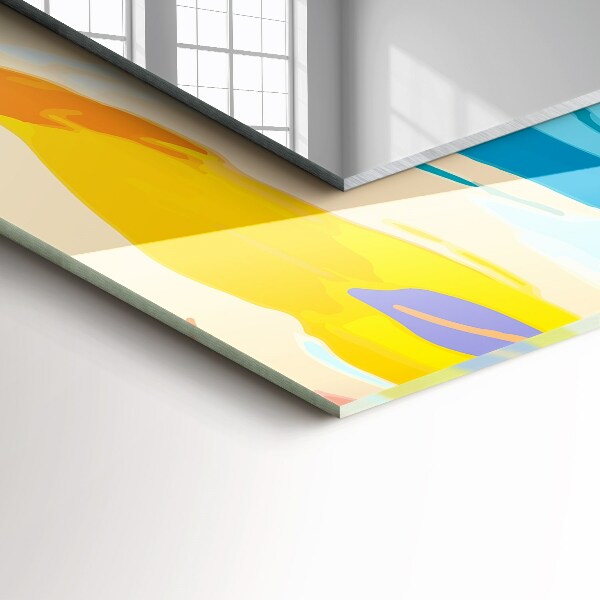 Specchio stampato Tratti astratti colorati