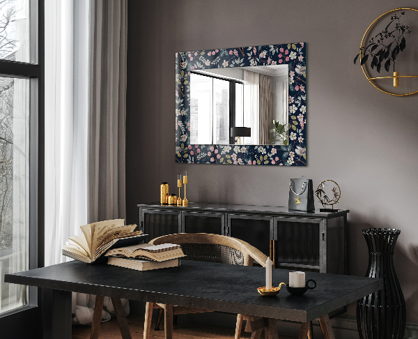 Specchio decoro Fiori foglie uccelli
