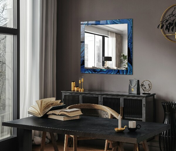 Specchio stampato Motivo astratto blu