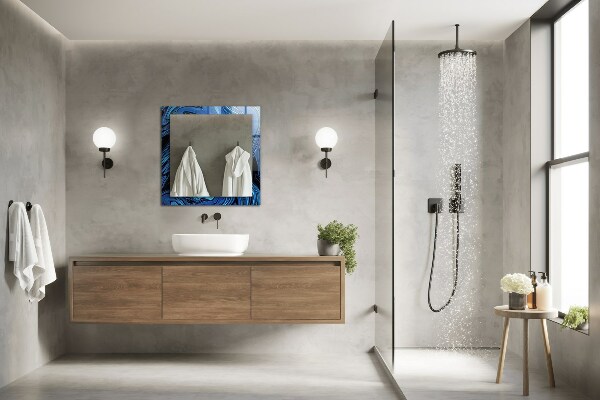 Specchio stampato Motivo astratto blu