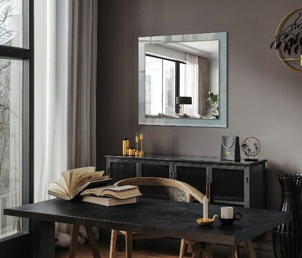 Specchio con cornice stampata Marmo blu onice