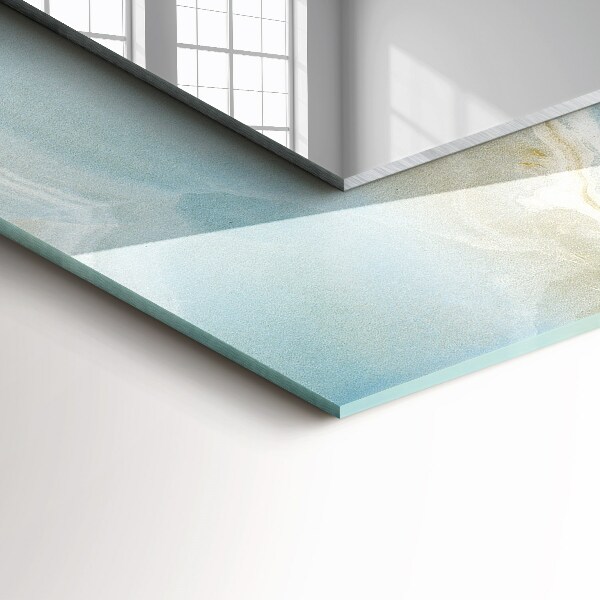 Specchio con cornice stampata Marmo blu onice