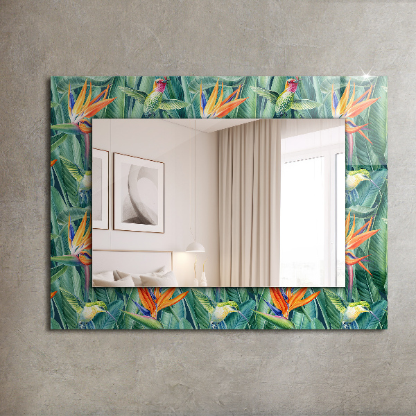 Specchio decoro Colibrì e fiori