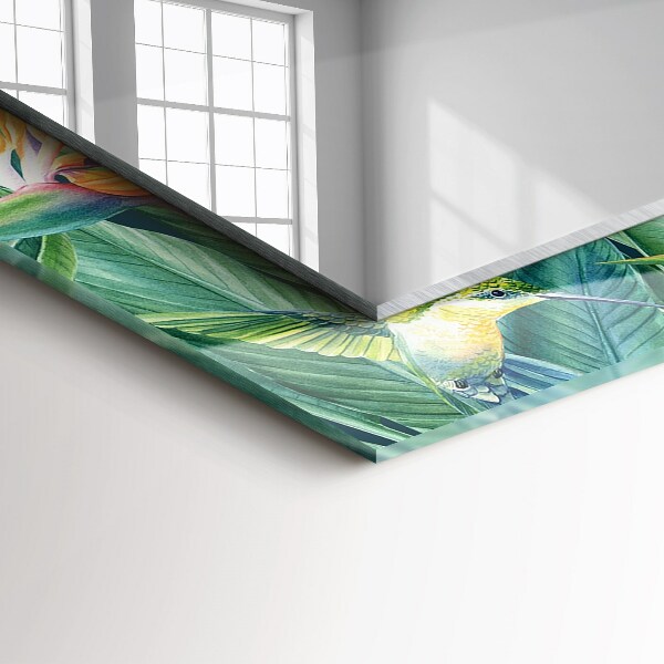 Specchio decoro Colibrì e fiori