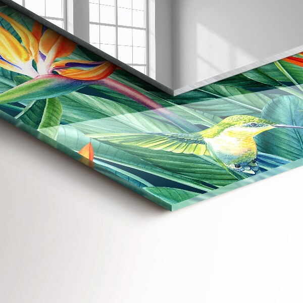 Specchio decoro Colibrì e fiori