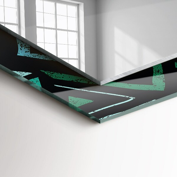 Specchio decoro Motivo geometrico turchese