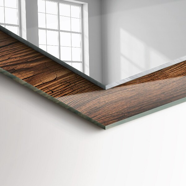 Specchio stampato Struttura di una tavola di legno